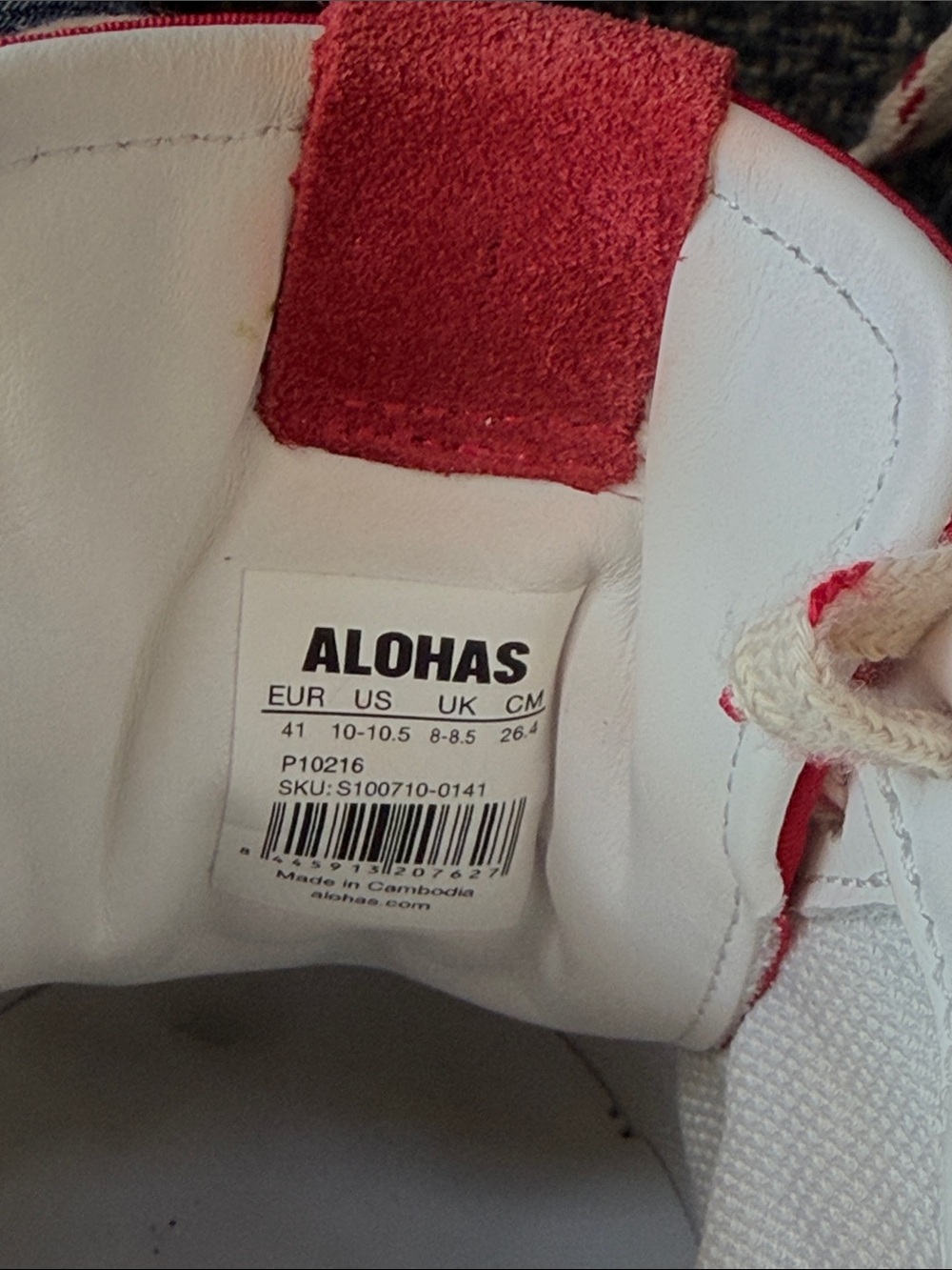 Alohas Tb.490 Rife sheen red leather sneakers EU 41 - Picture 6 of 11